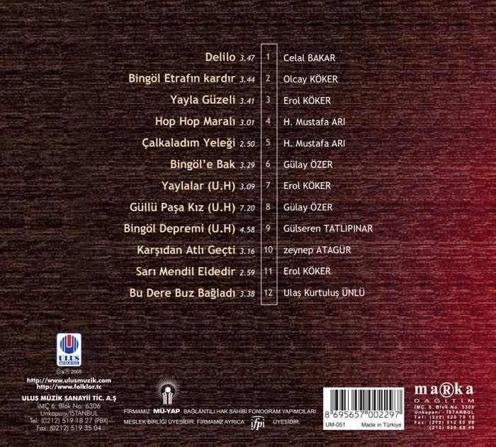 TÜRKÜLERLE TÜRKİYE (TÜRKİYE WITH FOLK SONGS) - 12 BİNGÖL