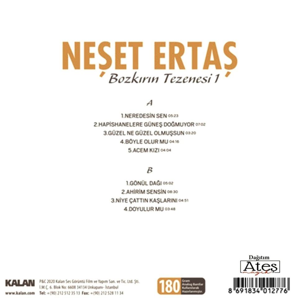 NEŞET ERTAŞ - BOZKIRIN TEZENESİ 1 (LP)