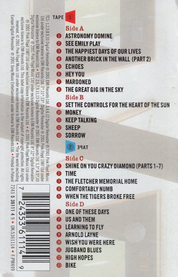 PINK FLOYD - ECHOES THE BEST OF (MC)