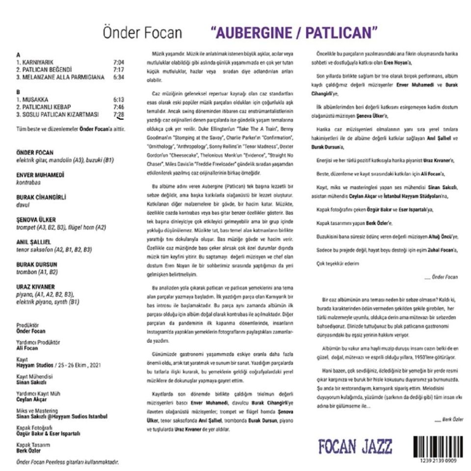 ÖNDER FOCAN - AUBERGINE (PATLICAN) (LP)