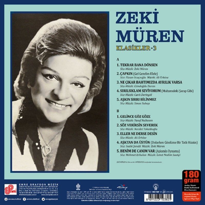 ZEKİ MÜREN - KLASİKLERİ - 3 (LP)