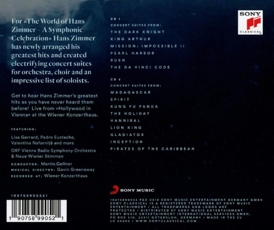 HANS ZIMMER - WORLD OF HANS ZIMMER - A SYMPHONIC CELEBRATION