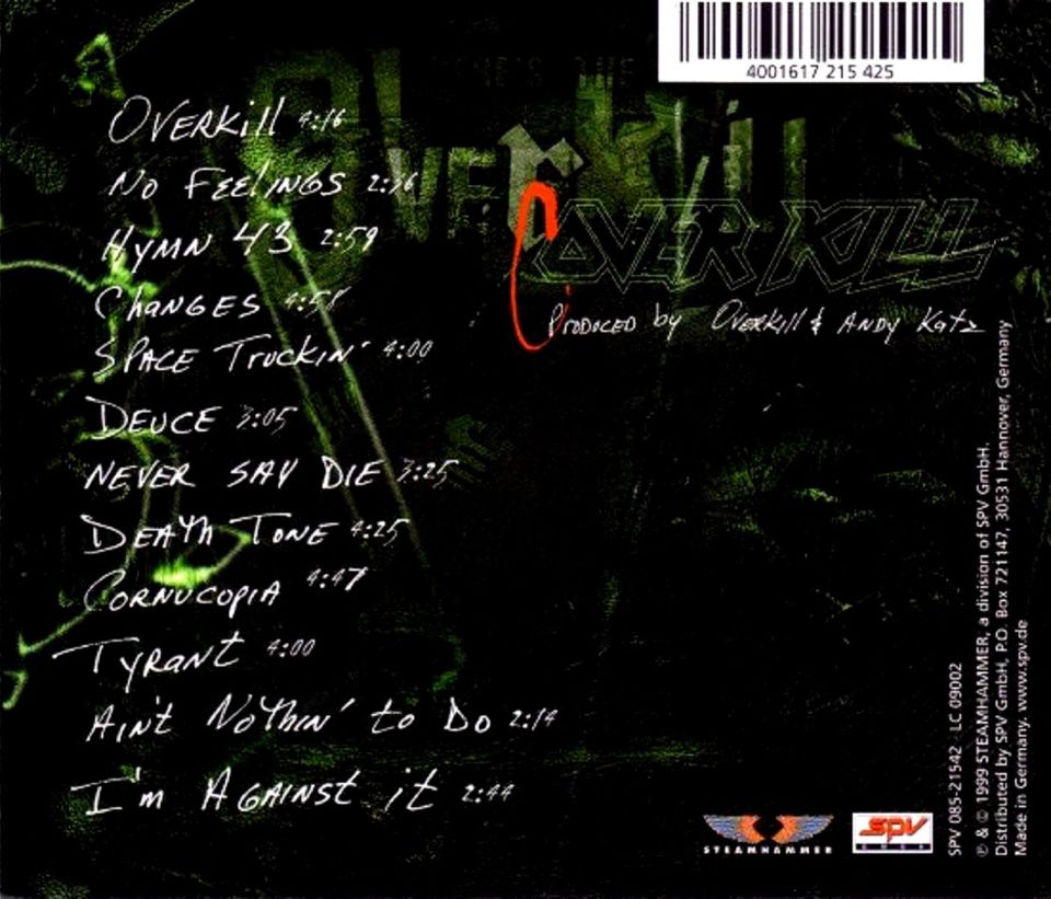 OVER KILL - COVER KILL (CD) (1999)