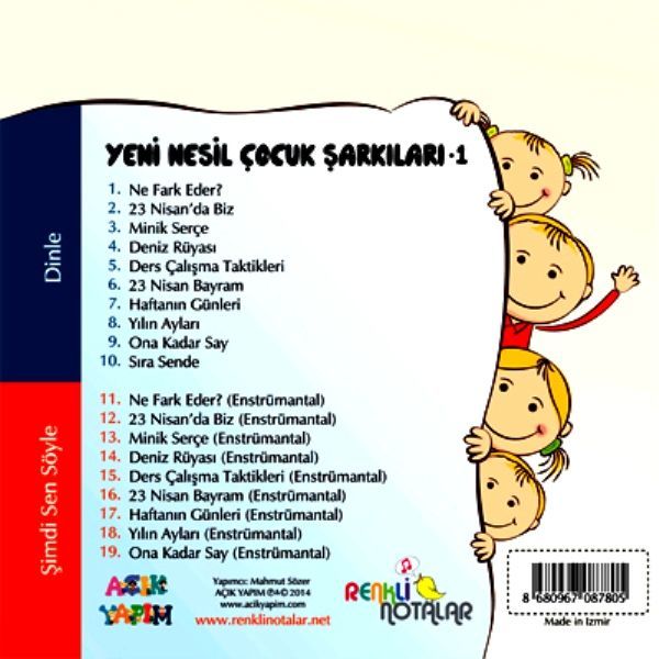 RENKLi NOTALAR - YENi NESiL ÇOCUK ŞARKILARI 1