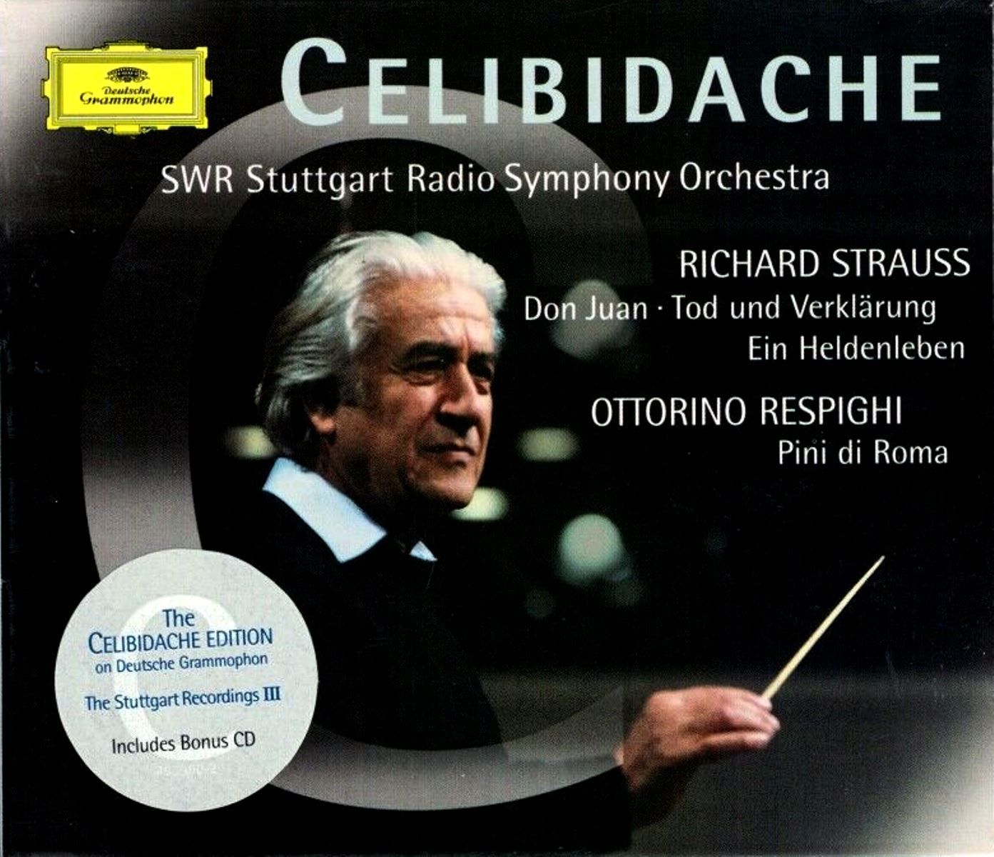 CELIBIDACHE - RICHARD STRAUSS, OTTORINO RESPIGHI SWR STUTTGART RADIO SYMPHONY ORCHESTRA  (SERGIU CELIBIDACHE) (2 CD + BONUS CD) (1999)