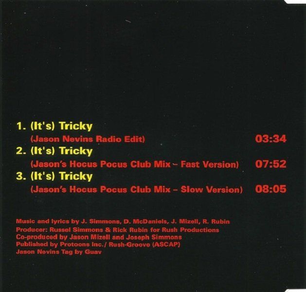 RUN D.M.C. VS. JASON NEVINS - (IT'S) TRICKY (SINGLE CD)