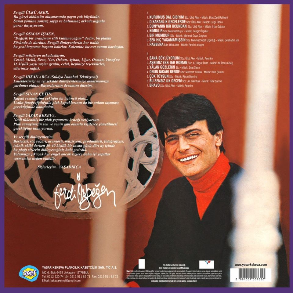 FERDİ ÖZBEĞEN - YAŞADIKÇA (LP)