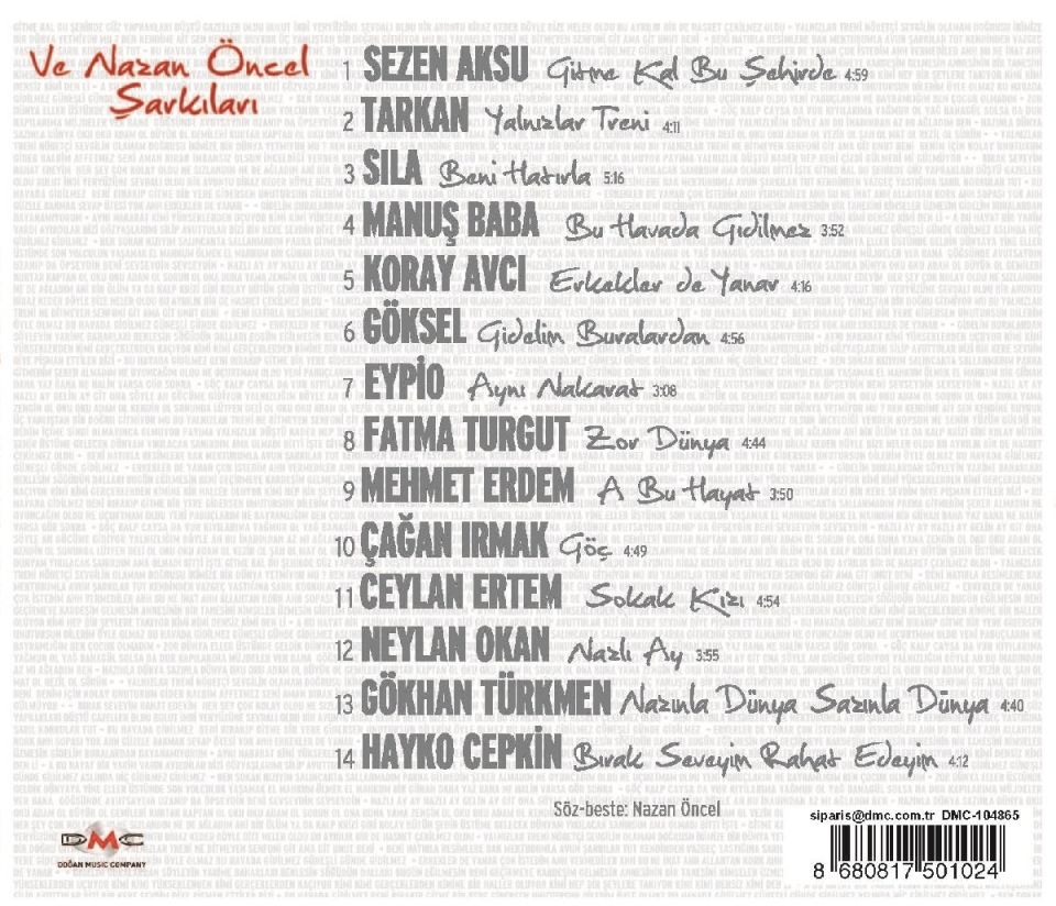 VE NAZAN ÖNCEL ŞARKILARI - ÇEŞİTLİ SANATÇILAR