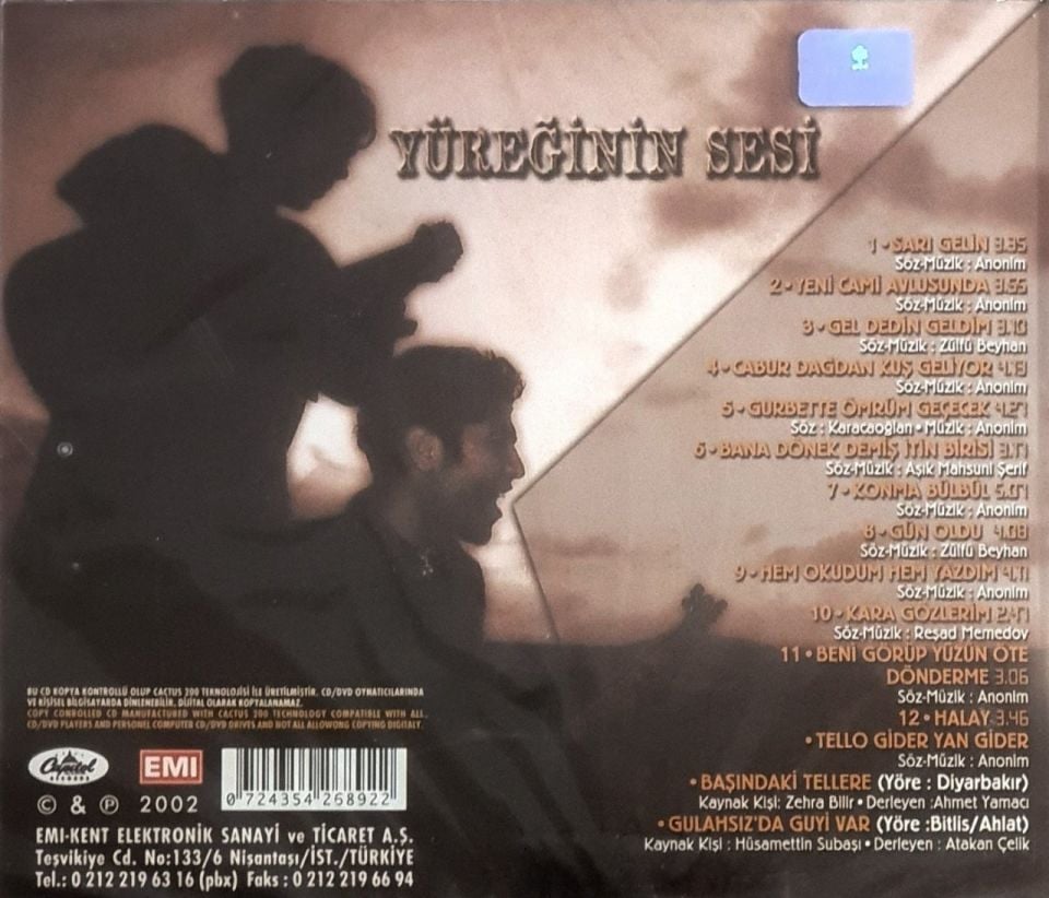 ERKAN & SERKAN UYAR - YÜREĞİNİN SESİ (CD) (2002)