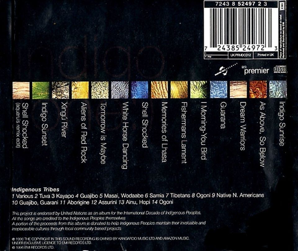 INDIGO - ONE (TRIBAL CHANTS AND RHYTHMS) (CD)