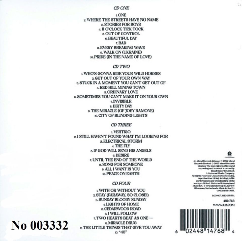 U2 - SONGS OF SURRENDER (4 CD) (LIMITED EDITION)