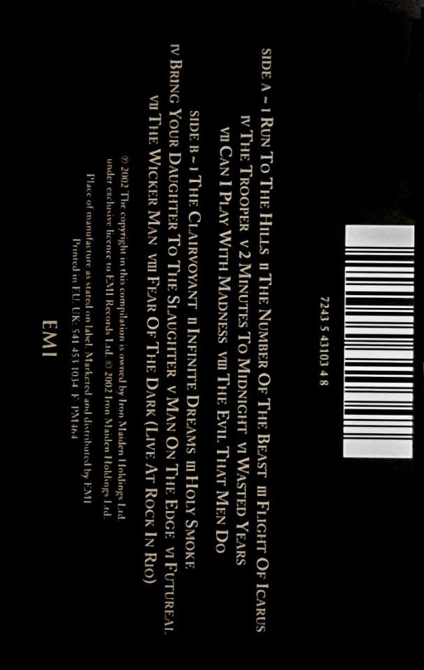 IRON MAIDEN - EDWARD THE GREAT / THE GREATEST HITS (MC)