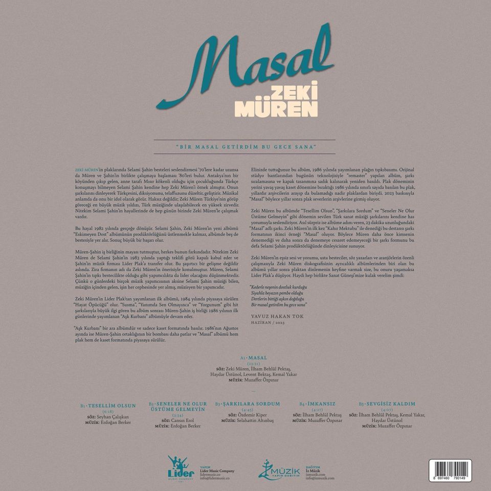 ZEKİ MÜREN - MASAL (LP)