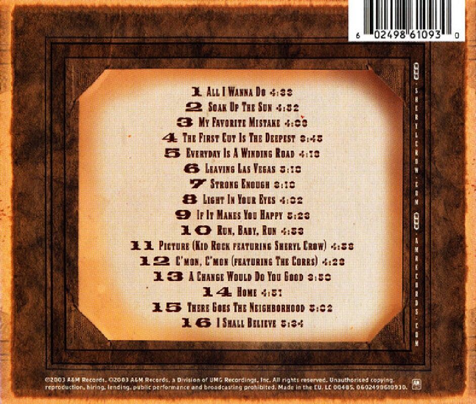 SHERLY CROW - THE VERY BEST OF (CD) (2003)
