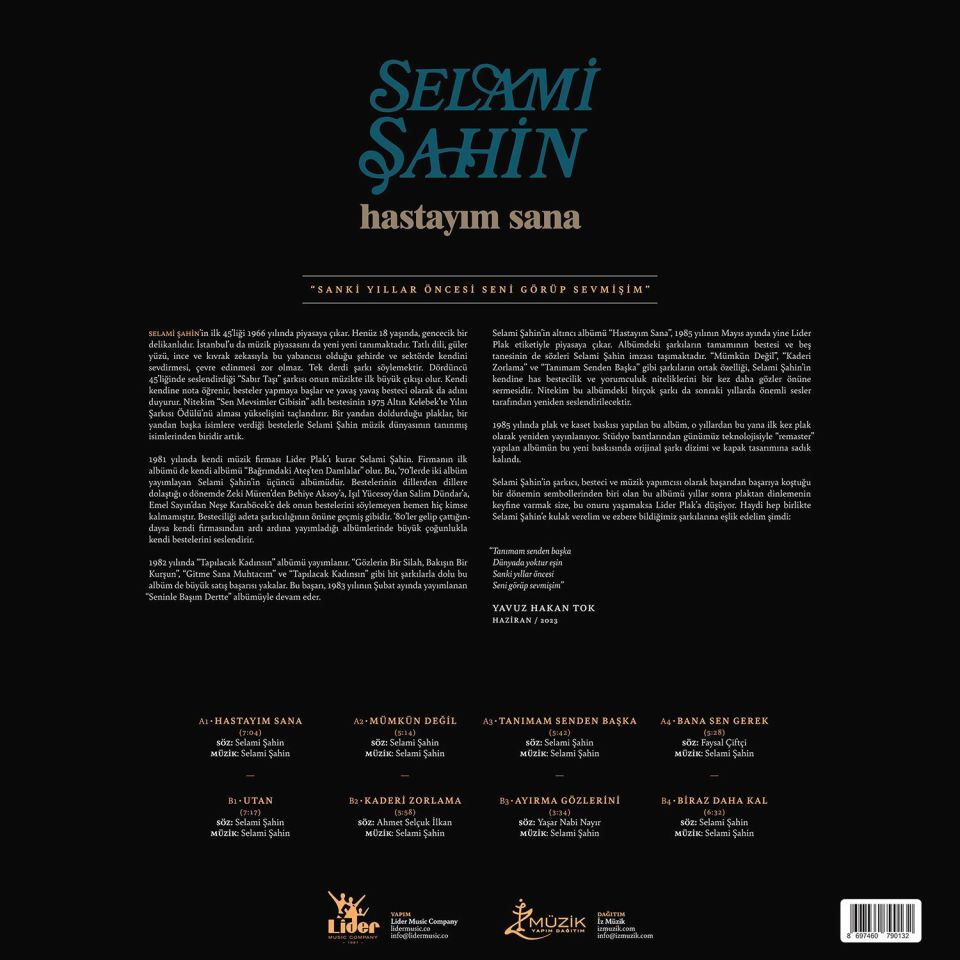 SELAMİ ŞAHİN - HASTAYIM SANA (LP)