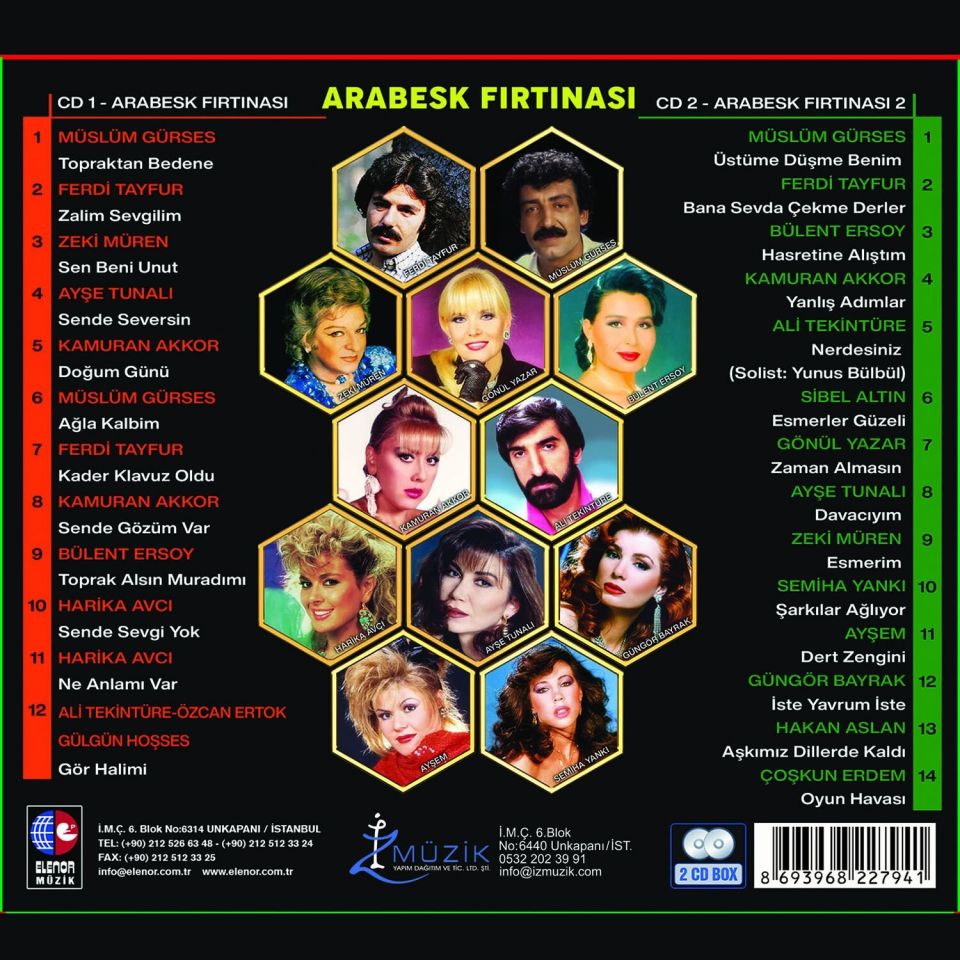 ARABESK FIRTINASI 1 & 2 - ÇEŞİTLİ SANATÇILAR (2 CD) (BOX)