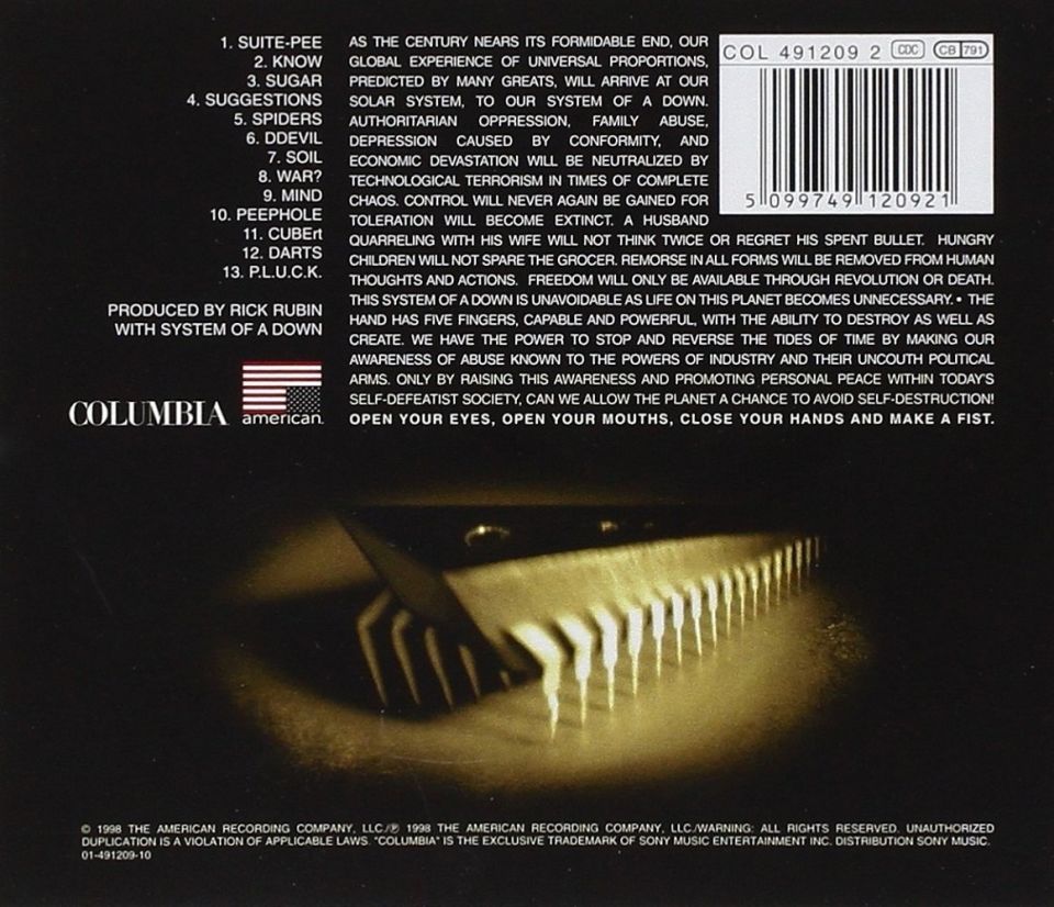 SYSTEM OF A DOWN - SYSTEM OF A DOWN