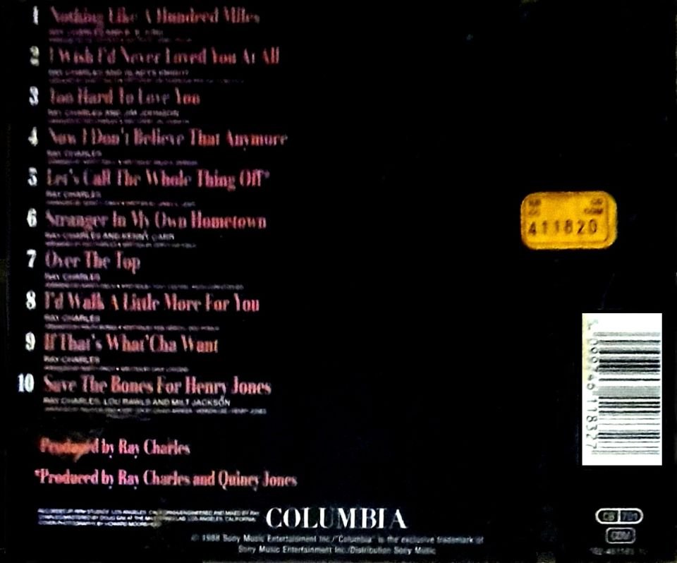 RAY CHARLES - JUST BETWEEN US (CD) (1988)