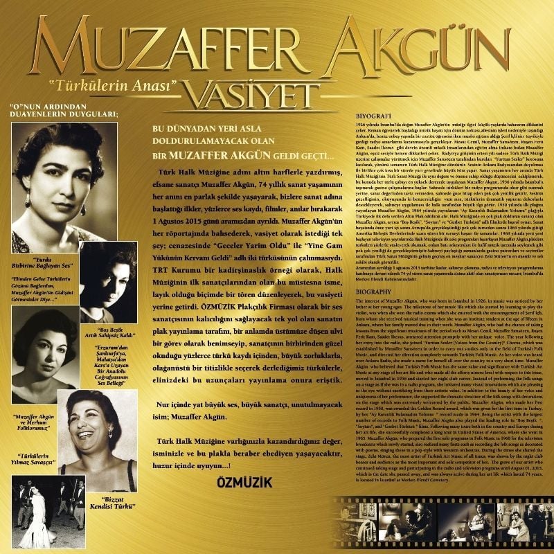 MUZAFFER AKGÜN - VASİYET