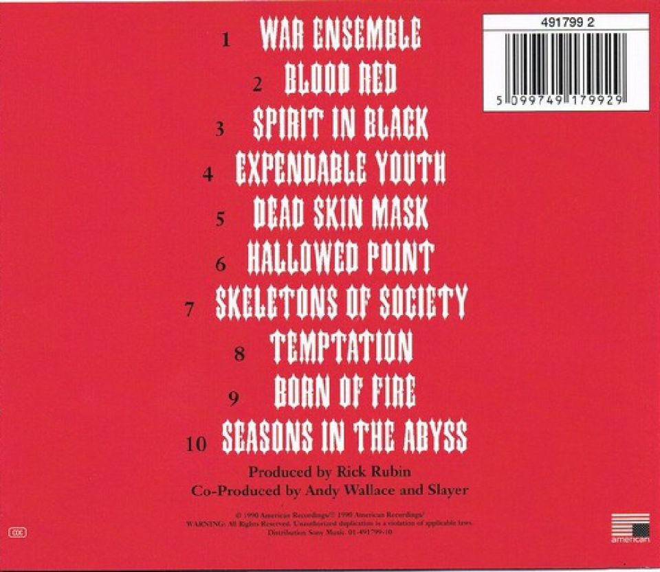 SLAYER - SEASONS IN THE ABYSS