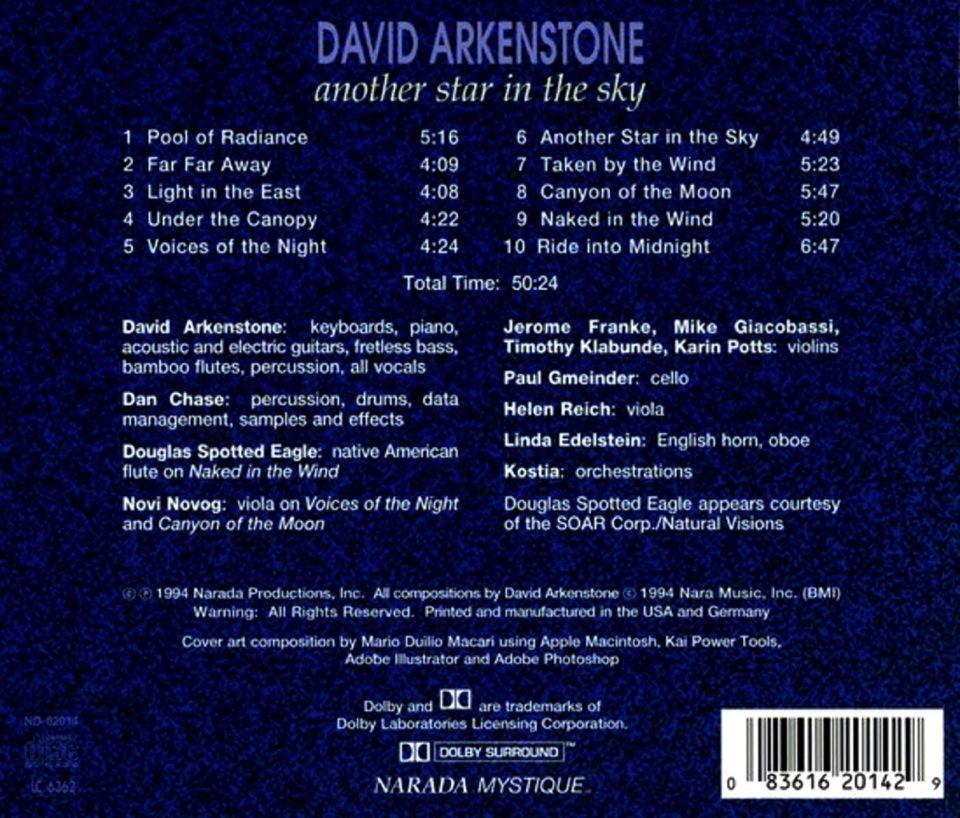 DAVID ARKENSTONE - ANOTHER STAR IN THE SKY (CD) (1994)