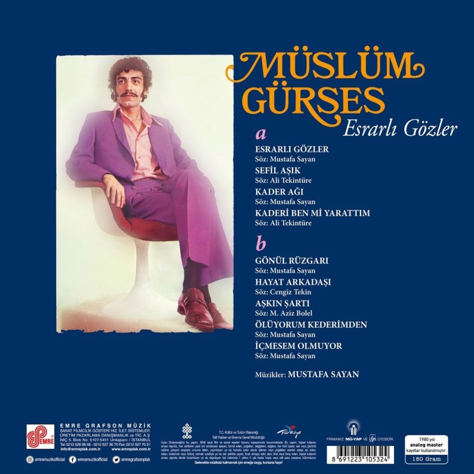 MÜSLÜM GÜRSES - ESRARLI GÖZLER (LP)