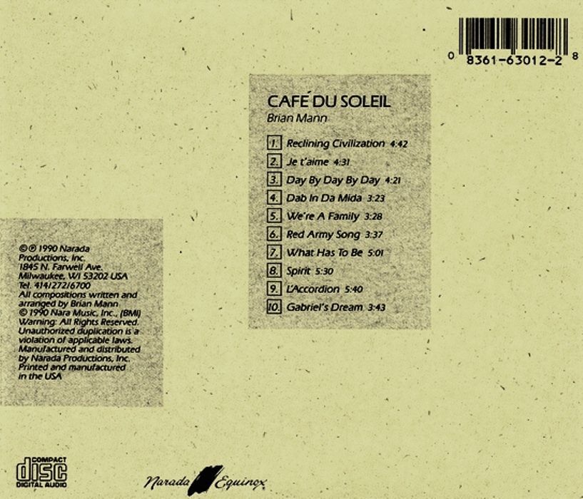 BRIAN MANN - CAFE DU SOLEIL (1990)