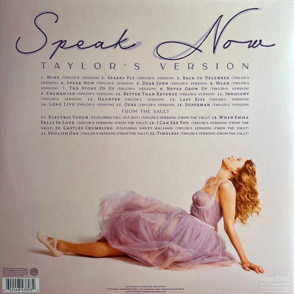 TAYLOR SWIFT - SPEAK NOW (TAYLOR'S VERSION) (3 LP)