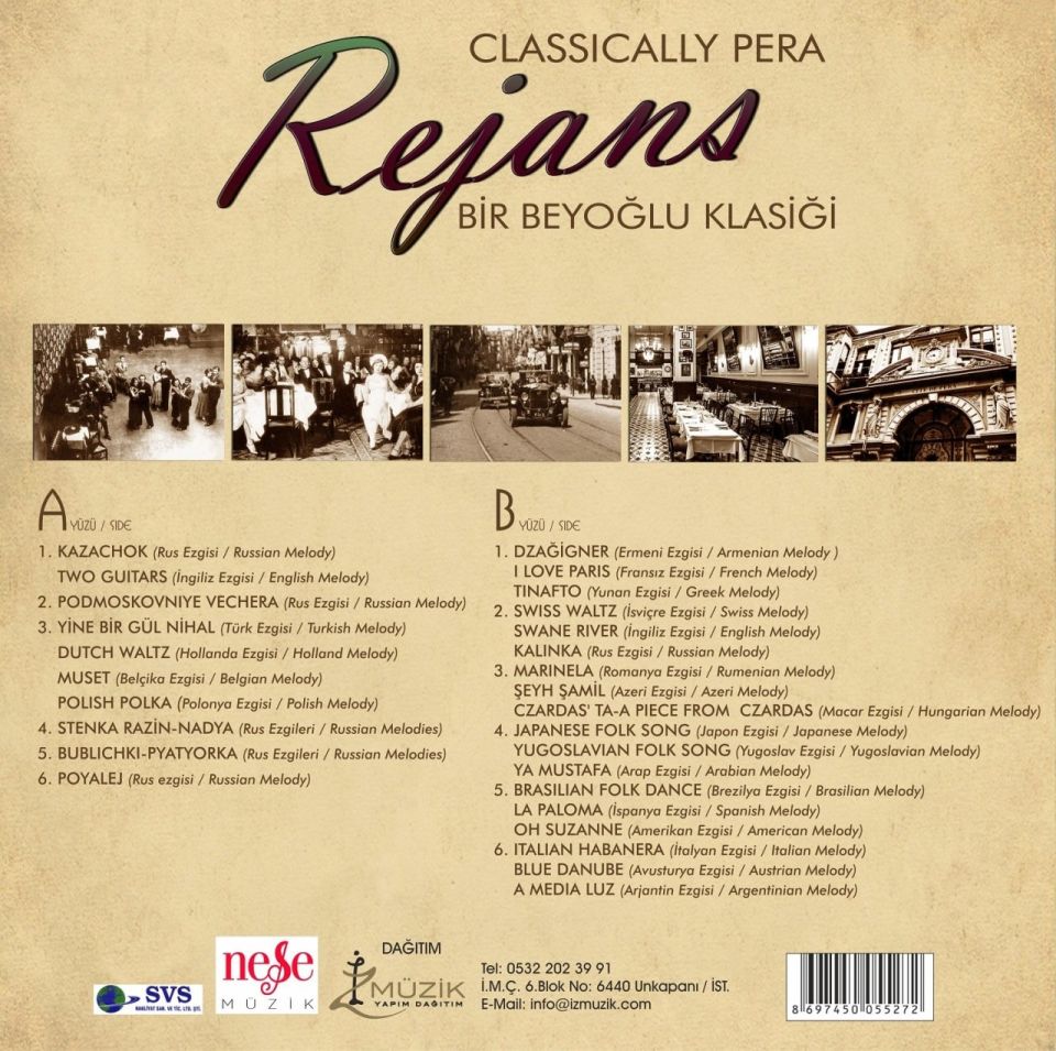 REJANS - BİR BEYOĞLU KLASİĞİ (CLASSICALLY PERA) (LP)