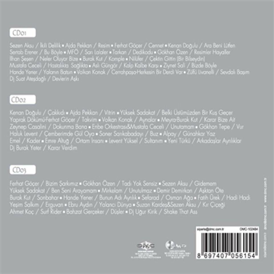 TÜRK POP MÜZİĞİNİNİN SON ON YILINDA DMC ŞARKILARI 2000-2010 - ÇEŞİTLİ SANATÇILAR (3 CD) (2010)