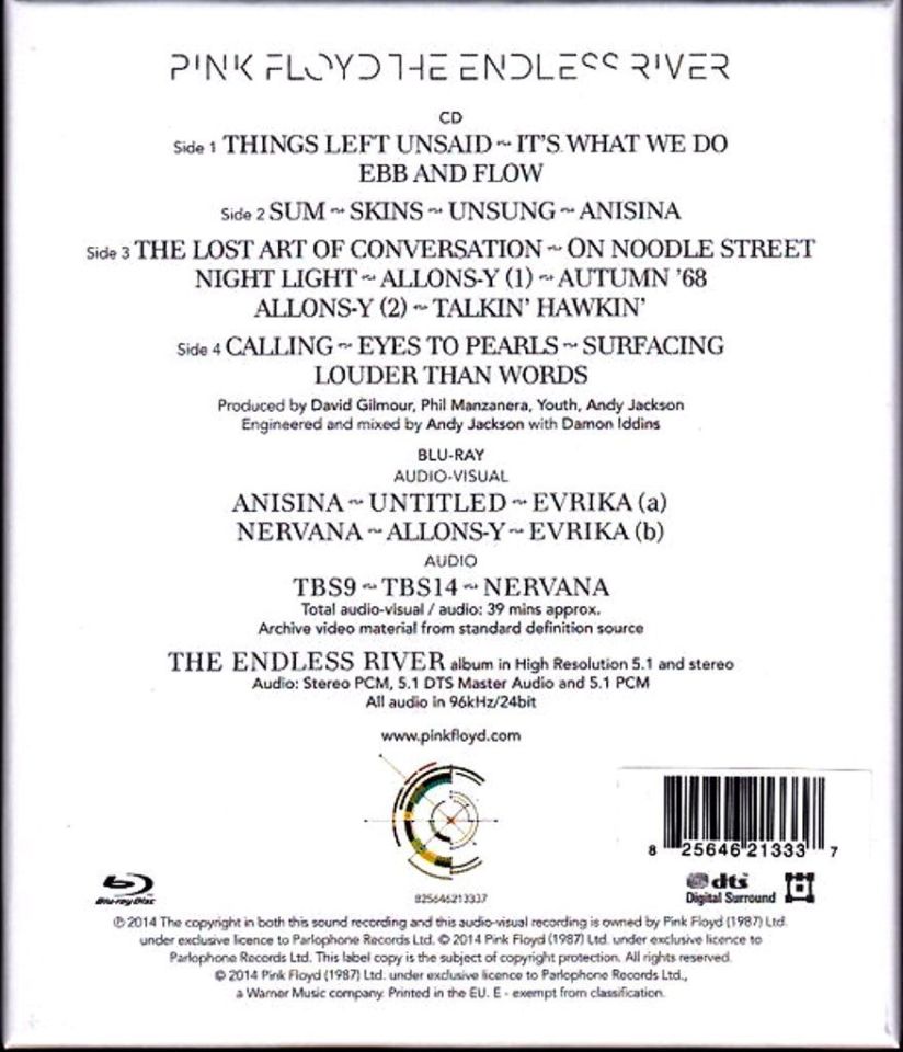 PINK FLOYD - THE ENDLESS RIVER (CD+BLU-RAY)