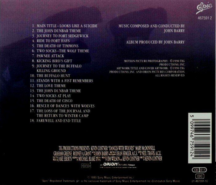 DANCES WITH WOLVES - SOUNDTRACK (1990) (CD)