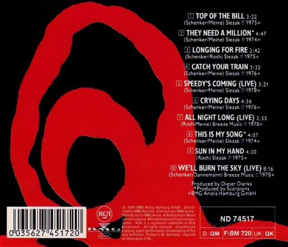 SCORPIONS - BEST OF VOL.2 (CD) (1984)