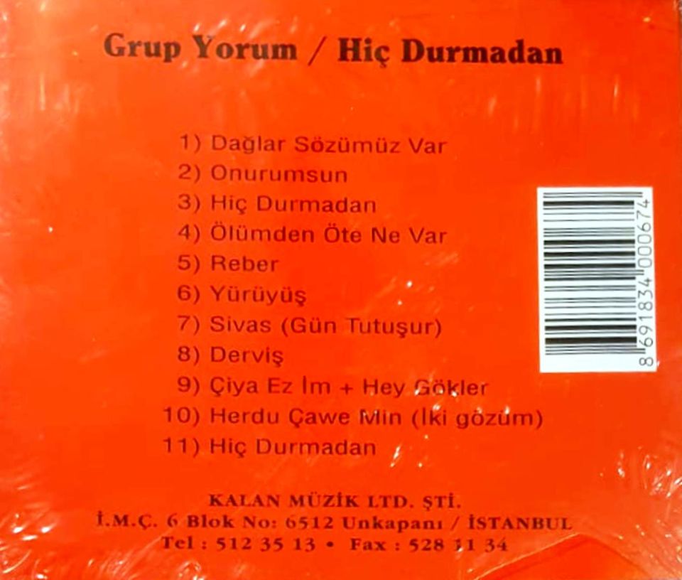 GRUP YORUM - HİÇ DURMADAN (CD) (1993)
