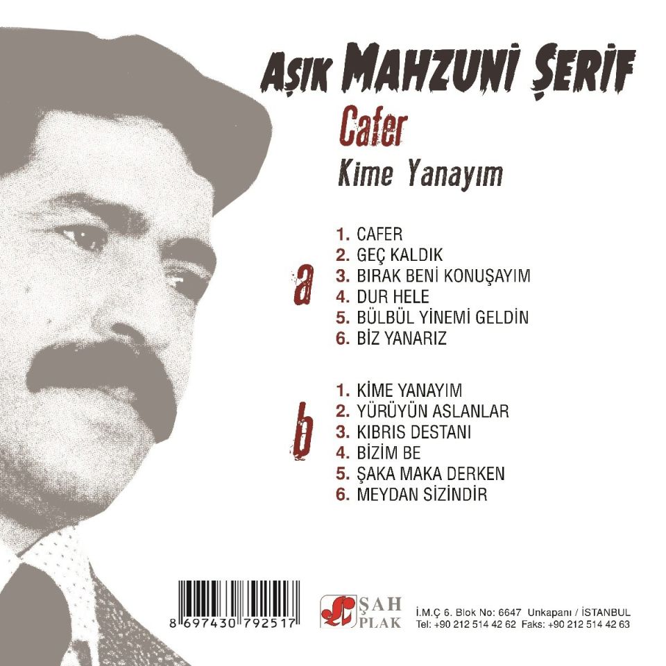 AŞIK MAHZUNİ ŞERİF - CAFER (KİME YANAYIM) ARŞİV SERİSİ-1 (LP)