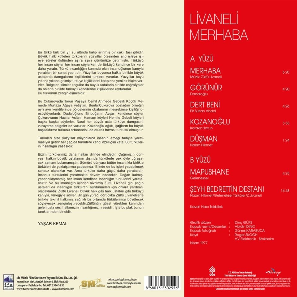 ZÜLFÜ LİVANELİ - MERHABA (LP)