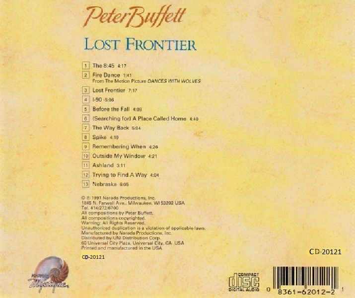PETER BUFFETT - LOST FRONTIER (CD) (1991)