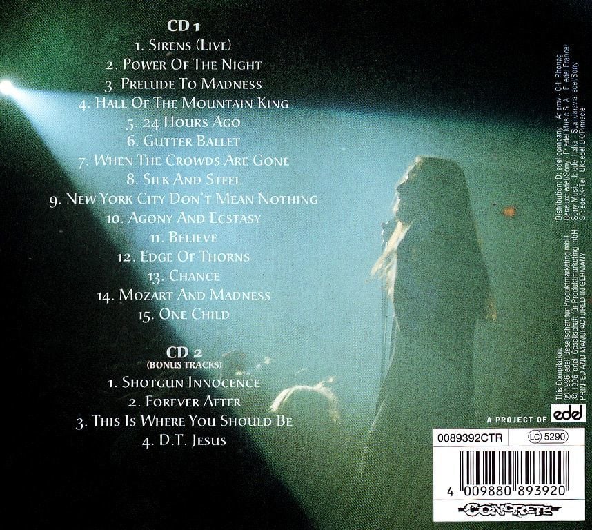 SAVATAGE - FROM THE GUTTER TO THE STAGE (THE BEST OF SAVATAGE 1981-1995) (2 CD) (1996)