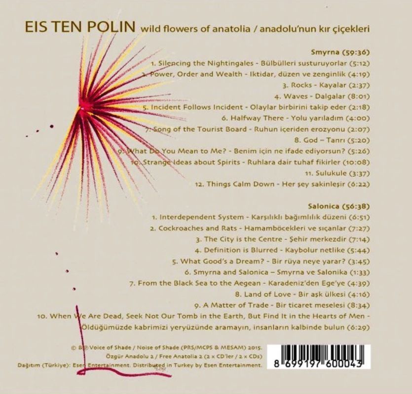 EIS TEN POLIN - WILD FLOWERS OF ANATOLIA / ANADOLU'NUN KIR ÇİÇEKLERİ (2 CD)