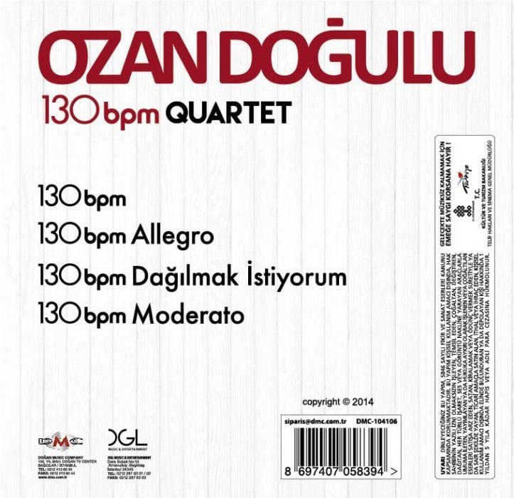 OZAN DOĞULU - 130 BPM QUARTET (4 CD) (2014)