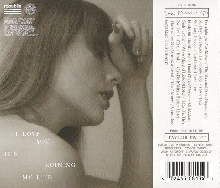 TAYLOR SWIFT - THE TORTURED POETS DEPARTMENT (CD) (2024)