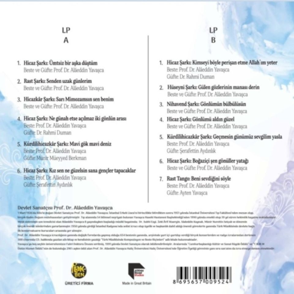 AYLİN ŞENGÜN TAŞCI - VEFA (PROF. DR ALAATTİN YAVAŞCA ESERLERİ) (LP)