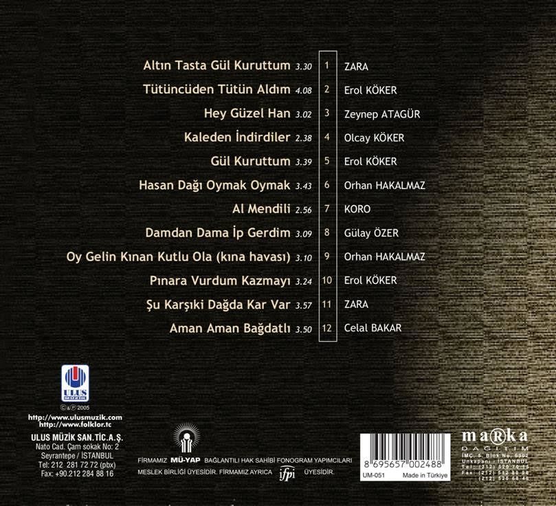TÜRKÜLERLE TÜRKİYE (TÜRKİYE WITH FOLK SONGS) - 31 HATAY
