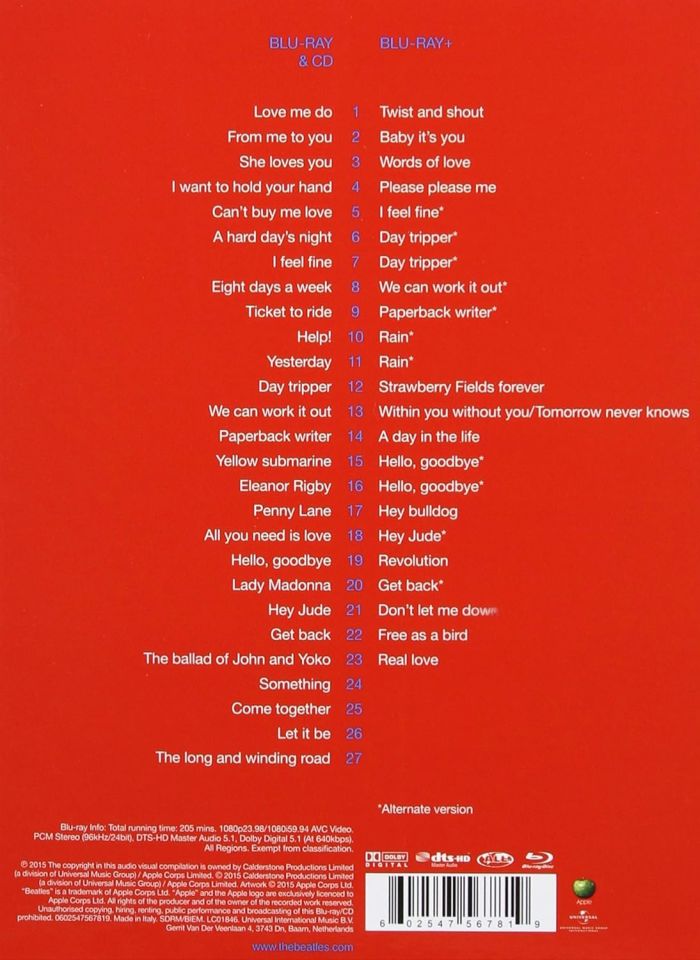 THE BEATLES - 1+  (CD/2BVD) (2015)