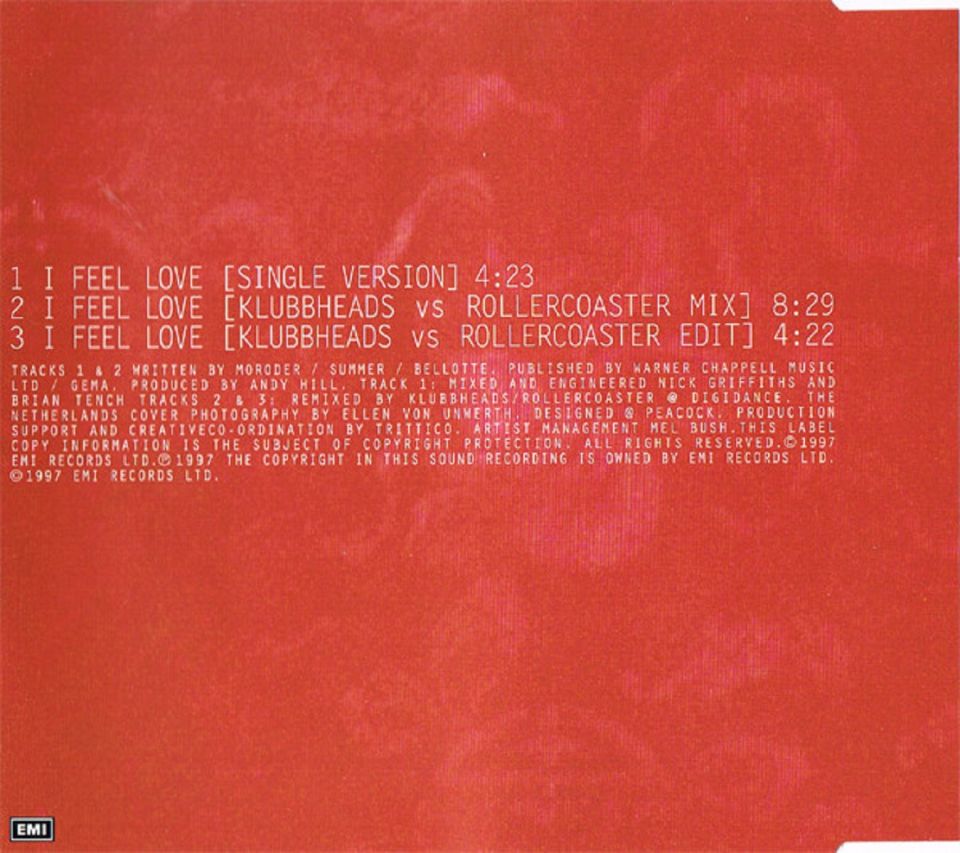 VANESSA-MAE - I FEEL LOVE (MAXI-SINGLE CD) (1997)