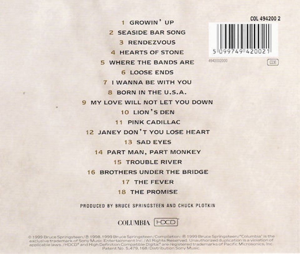 BRUCE SPRINGSTEEN - 18 TRACKS (CD) (1999)