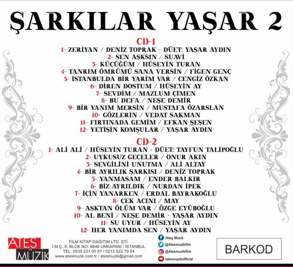 ŞARKILAR YAŞAR 2 - ÇEŞİTLİ SANATÇILAR