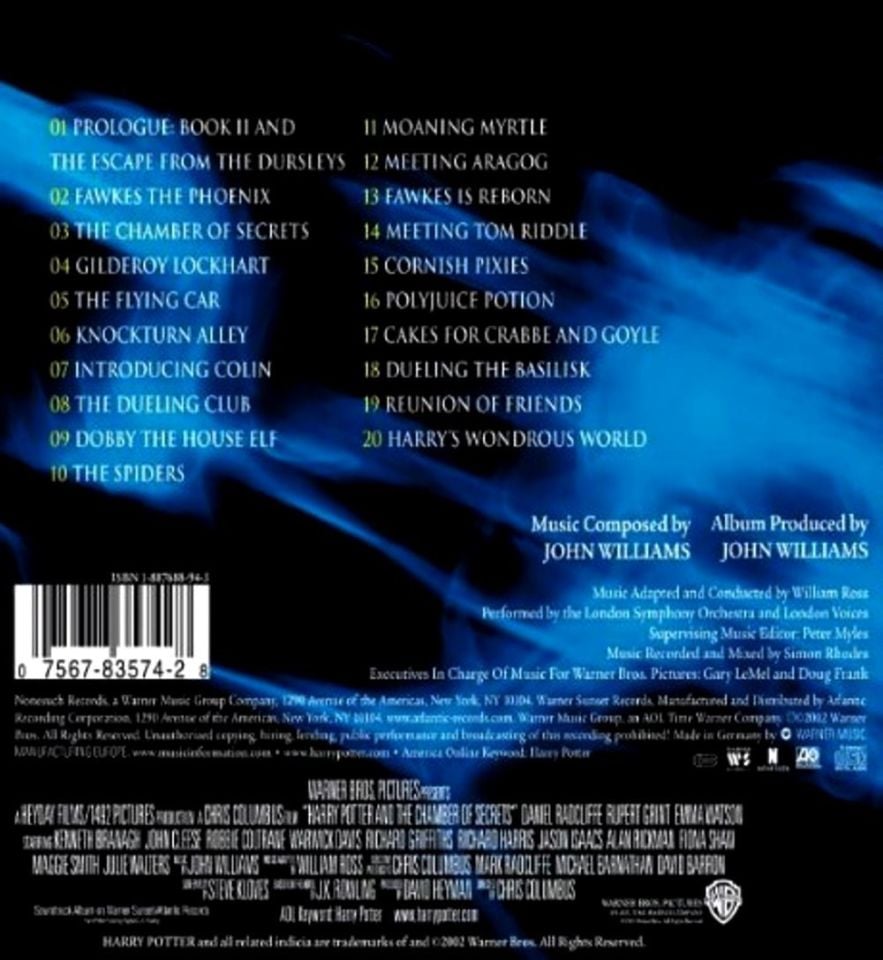 HARRY POTTER AND THE CHAMBER OF SECRETS - SOUNDTRACK  (CD)