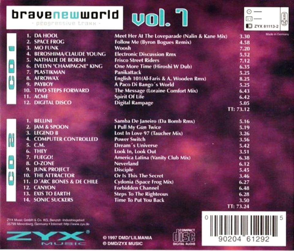 BRAVE NEW WORLD VOL.7 - VARIOUS (2 CD) (1997)