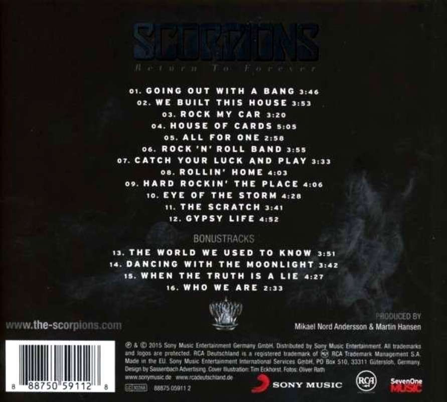 SCORPIONS - RETURN TO FOREVER(CD)